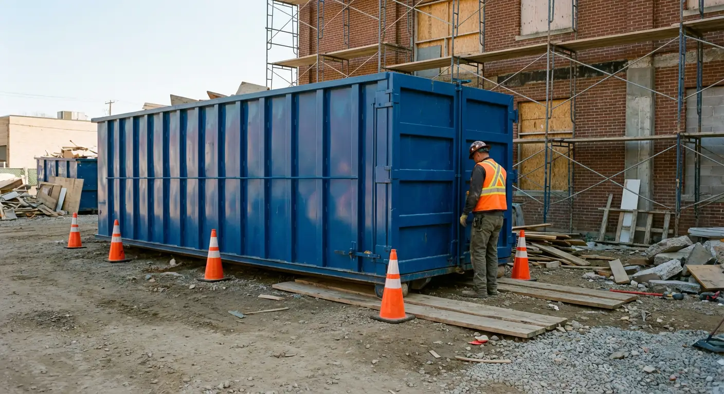 Safety inspection of dumpster placement site in Brooklyn Park, MN