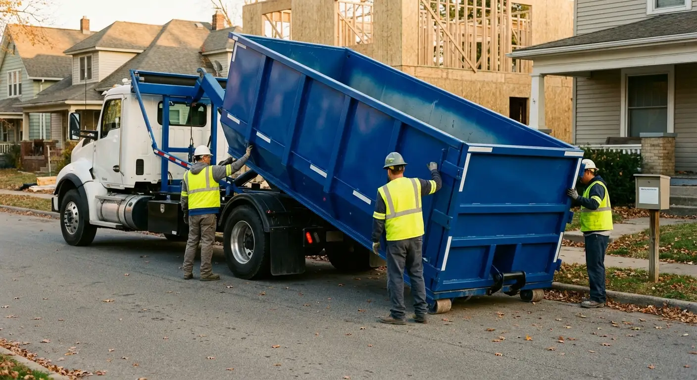 Construction dumpster delivery and waste management in Brooklyn Park