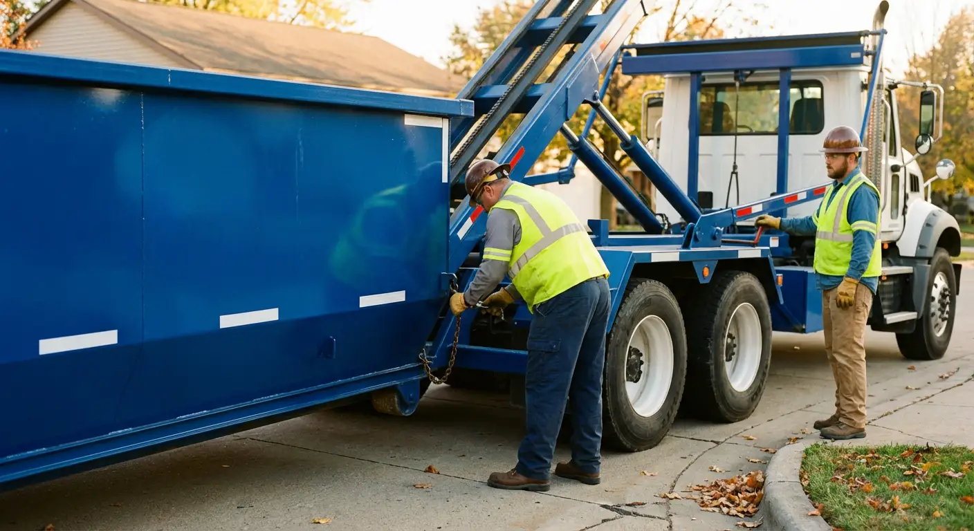 Dumpster delivery safety protocols in Brooklyn Park, MN