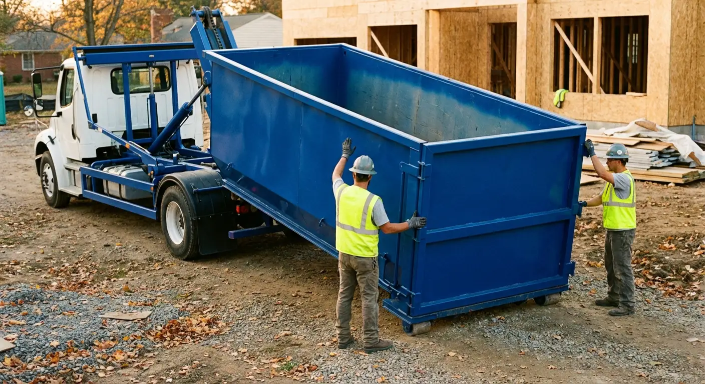 Construction dumpster delivery and waste management in Brooklyn Park, MN